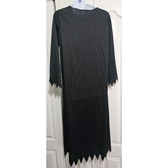 Kids Metallic Hooded Pumpkin Mask & Robe Jack O Lantern Halloween Evil Scary LG - Picture 3 of 3